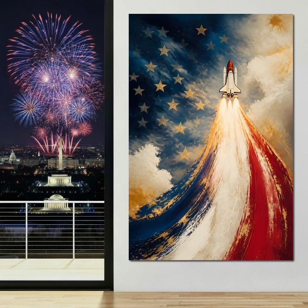 Ascending The National Spirit Canvas Wall Art