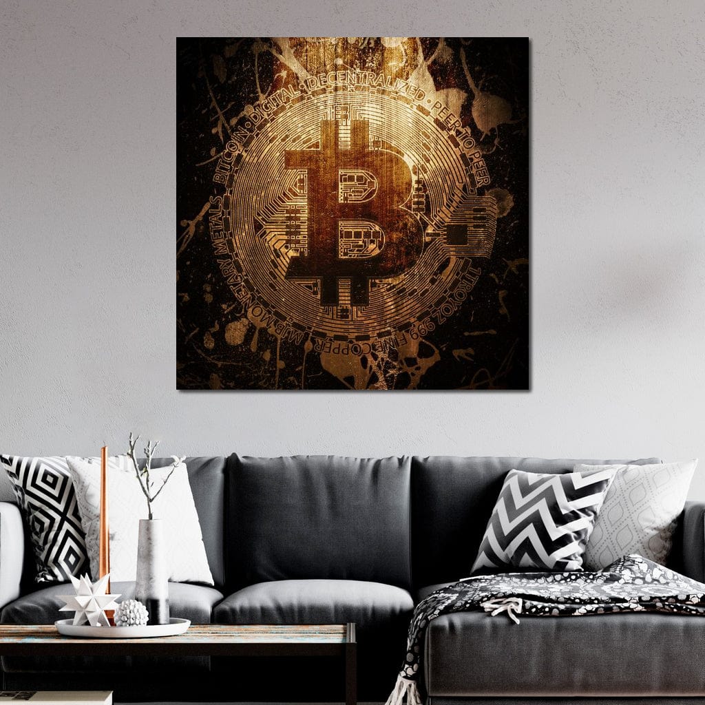 Crypto Art Bitcoin 08 Canvas Wall Art