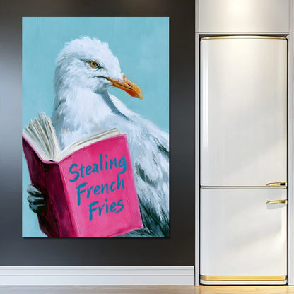 A Gull Studies The Culinary Arts Canvas Wall Art