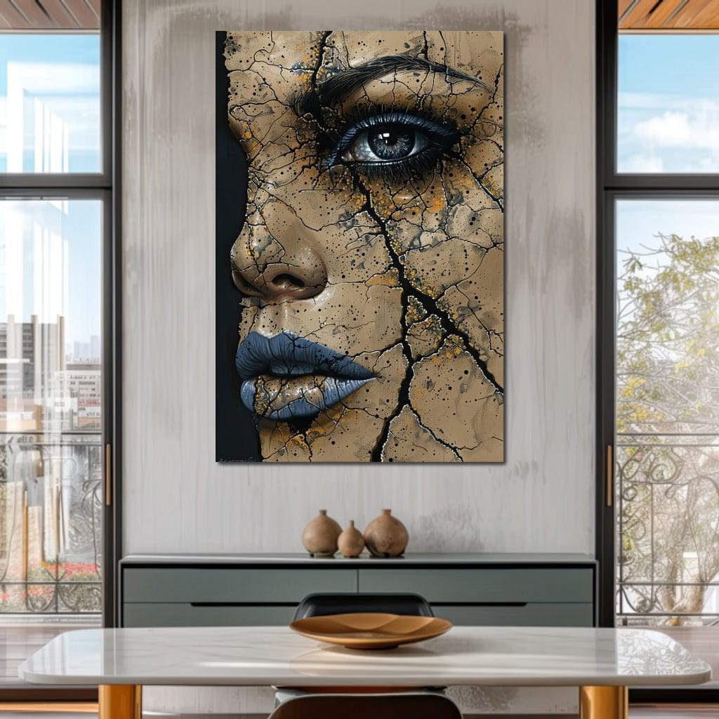 Shattered Solace Echoes Canvas Wall Art