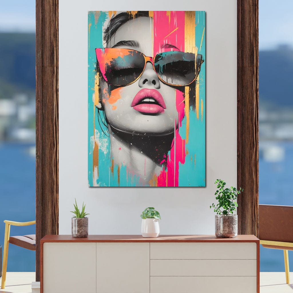 Electric Elegance Unveiled Canvas Wall Art