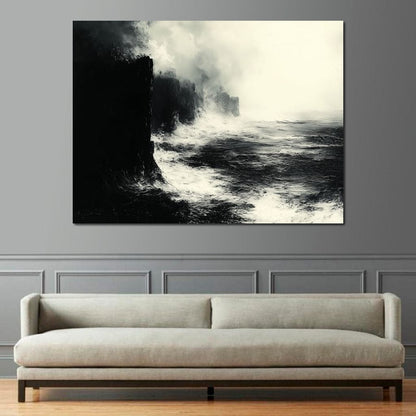 Black Shores Canvas Wall Art