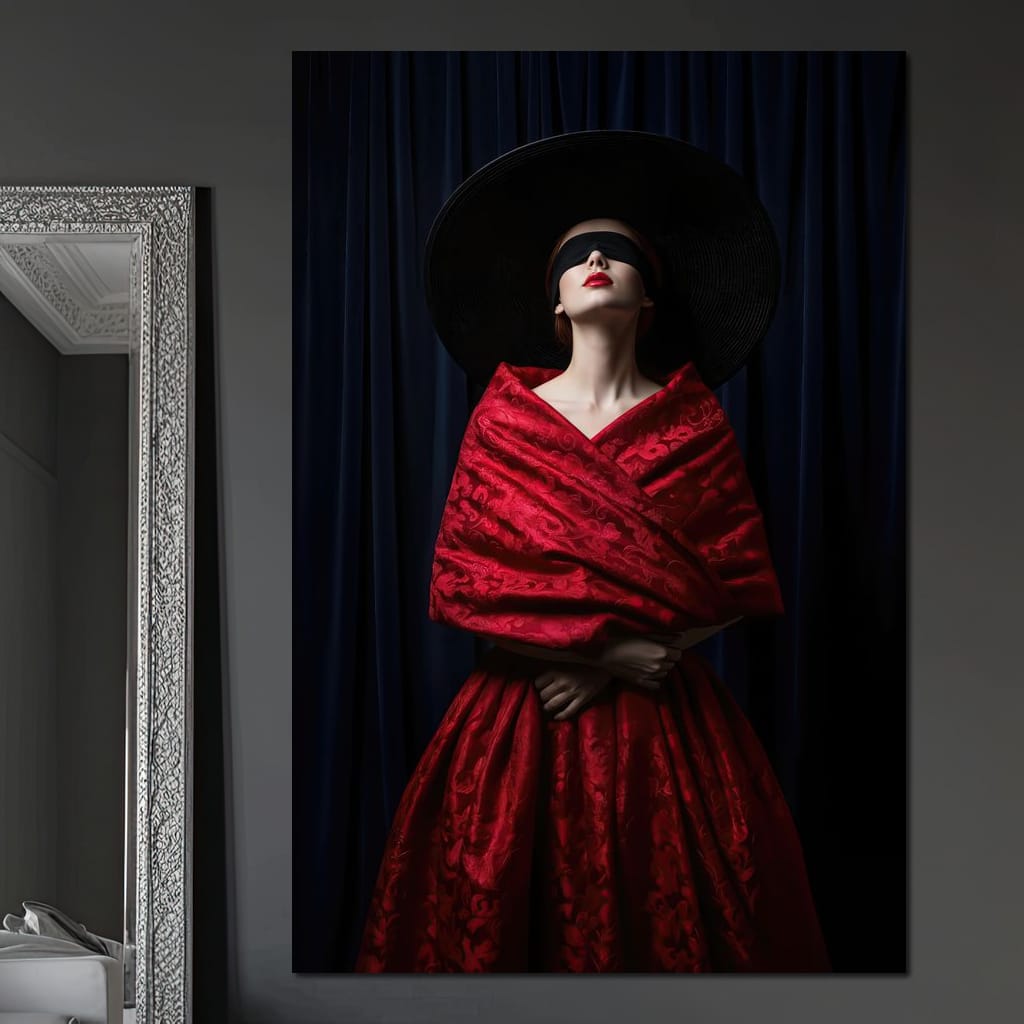 The Veiled Desire Canvas Wall Art