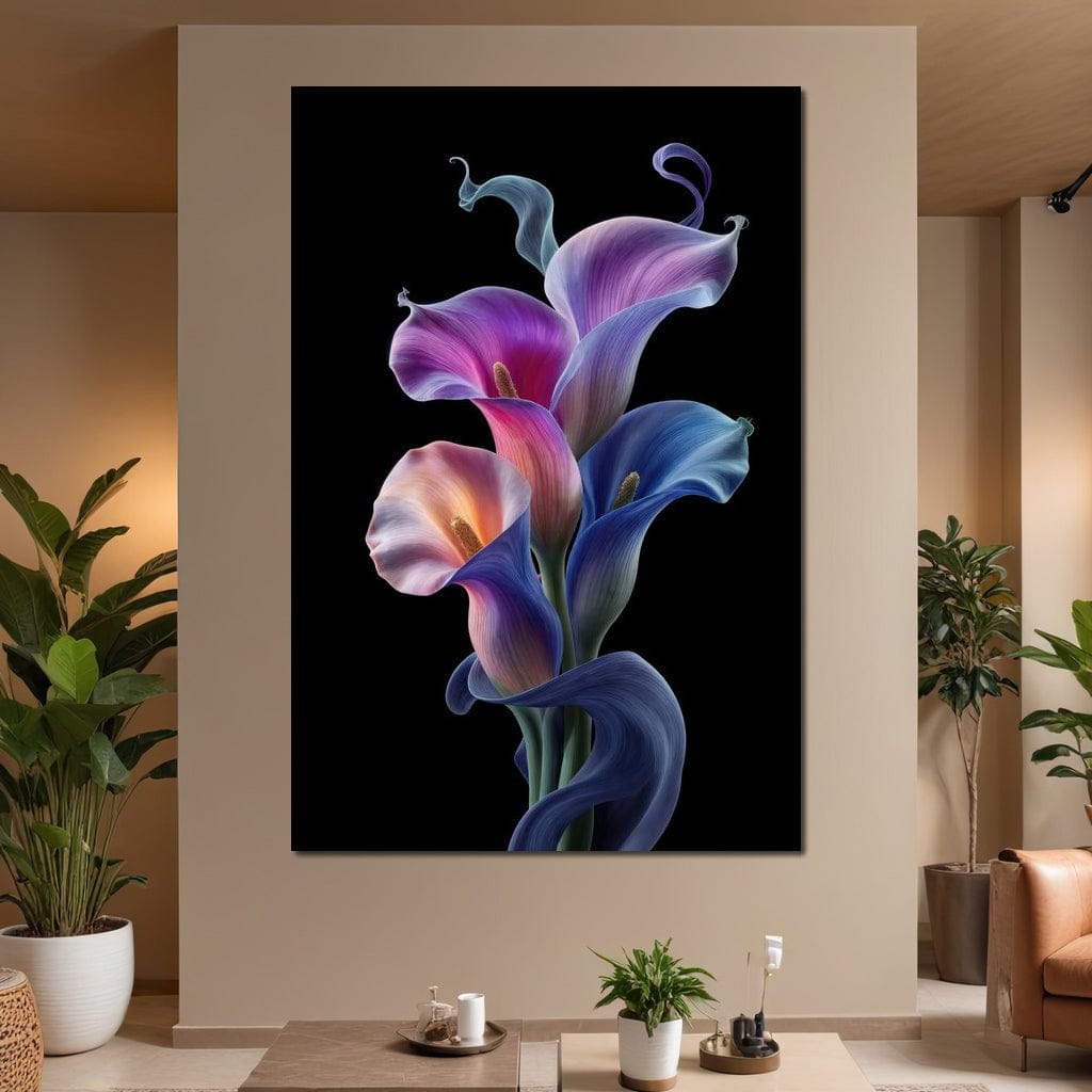 Floral Spirits of the Night Canvas Wall Art