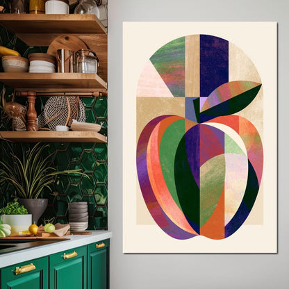 Geometric Harvest Of Orchard Geometry Canvas Wall Art