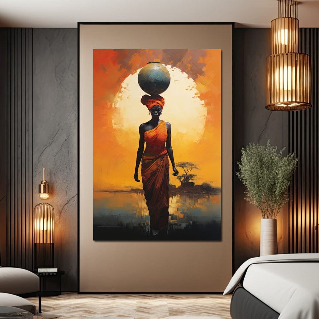 Amber Balance Horizon Canvas Wall Art