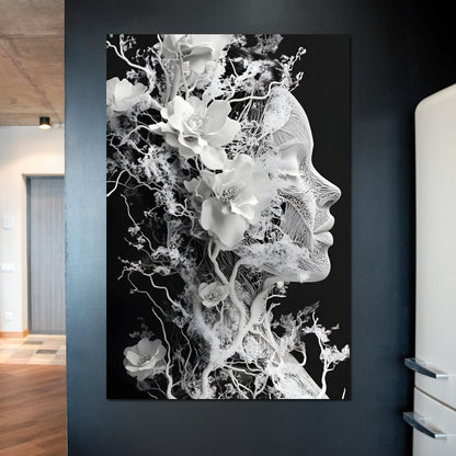 Floral Interlaced Reverie Canvas Wall Art