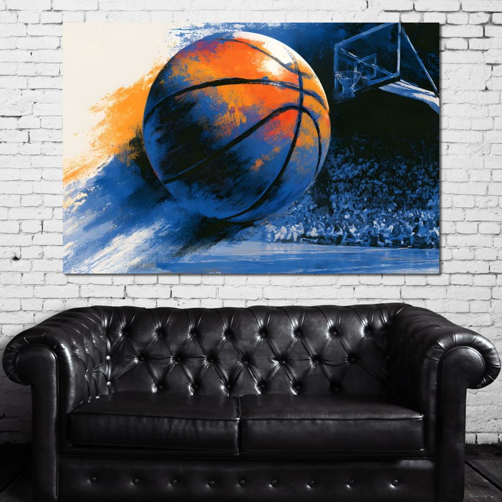 Flight of the Basketball Canvas Wall Art