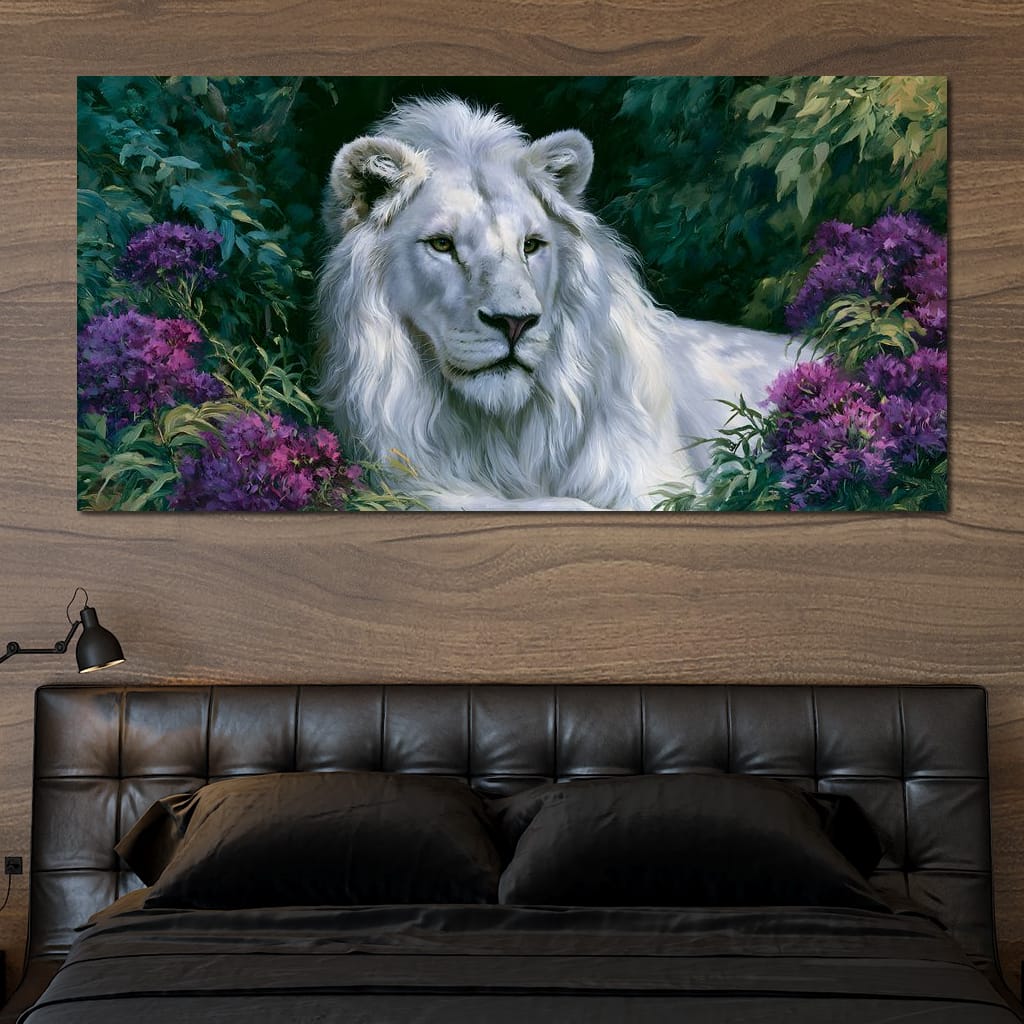 Noble Sovereign Lion Canvas Wall Art
