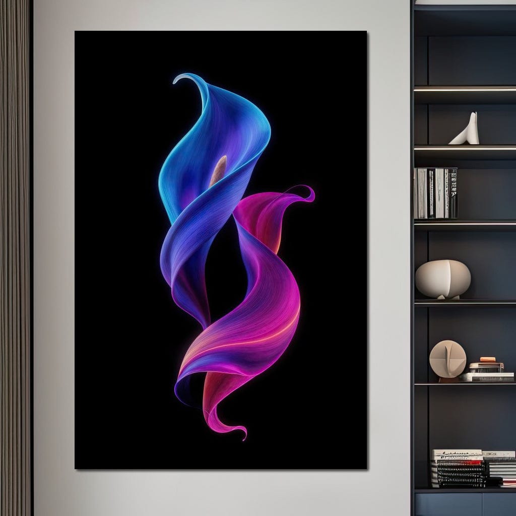 Cosmic Petal Helix Canvas Wall Art