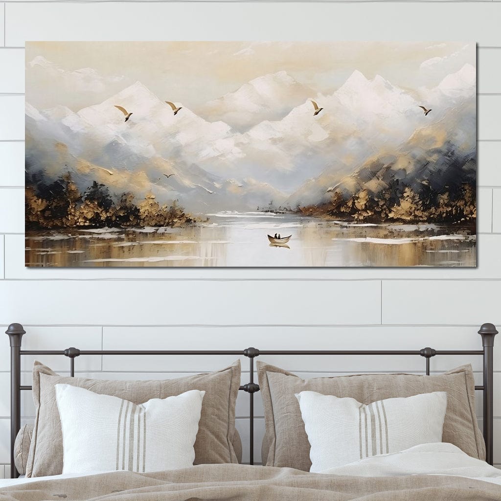 Tranquil Alpine Morning Voyage Canvas Wall Art