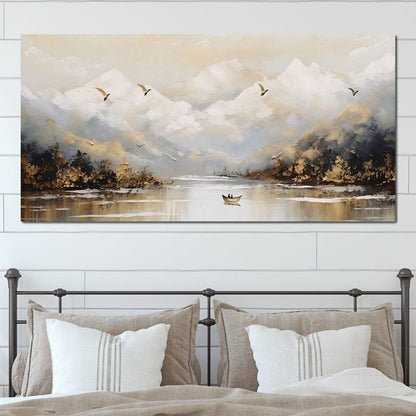 Tranquil Alpine Morning Voyage Canvas Wall Art