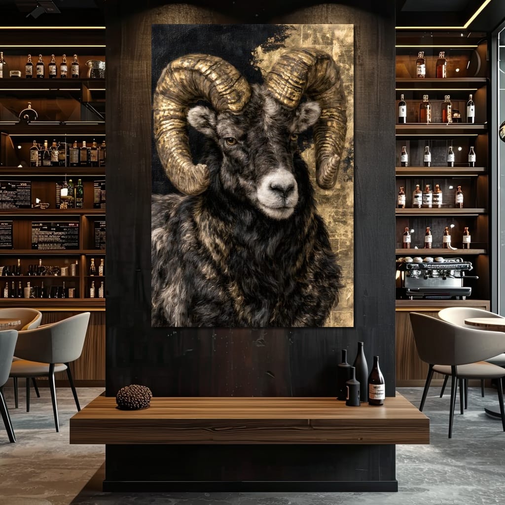 Guardian of the Gilded Peak Canvas Wall Art