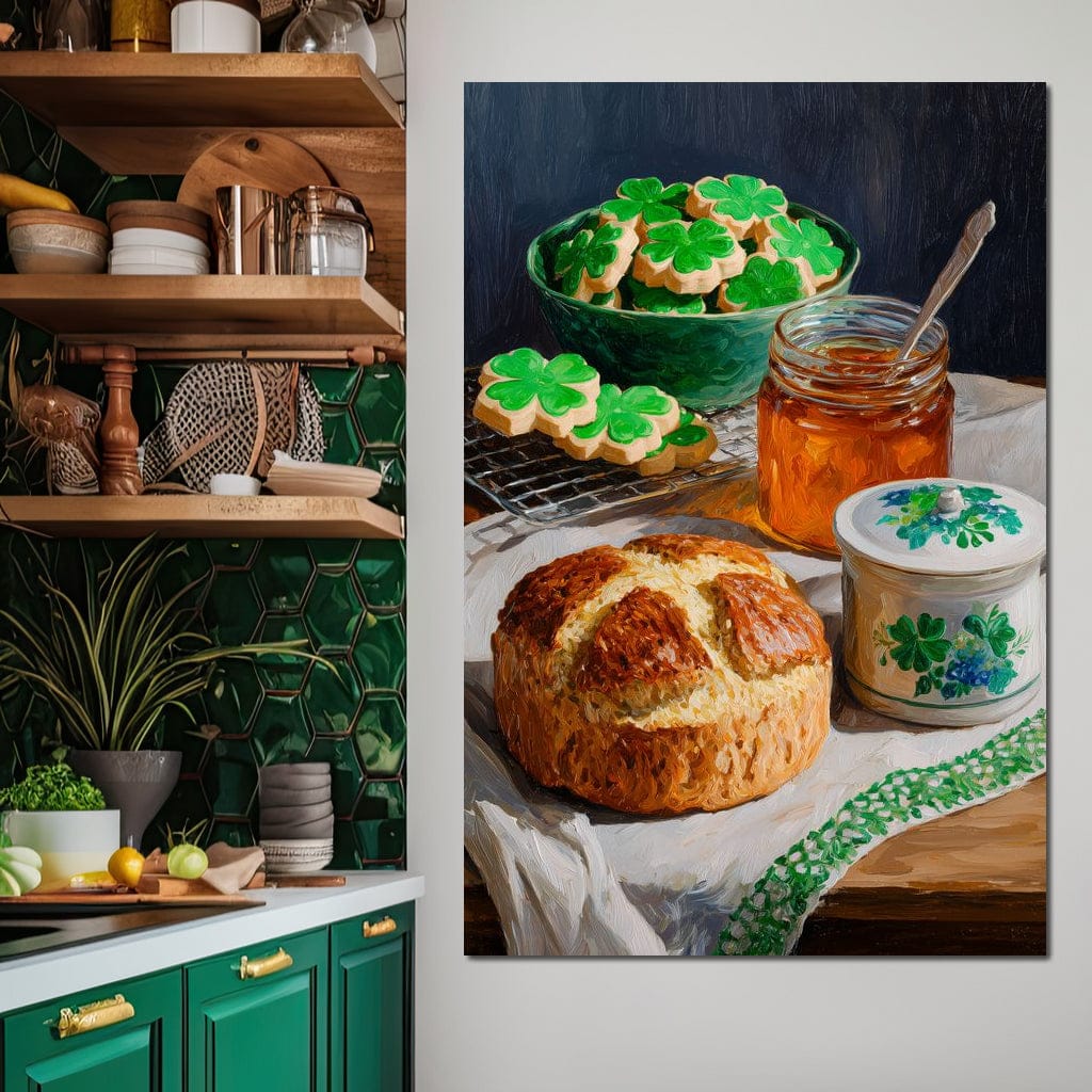 Shamrock Cookies Honey Loaf Canvas Wall Art
