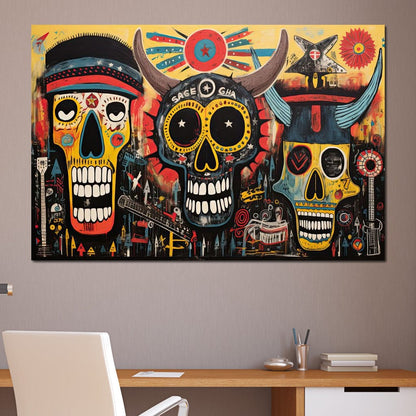 Vibrant Tribal Spirit Montage Canvas Wall Art