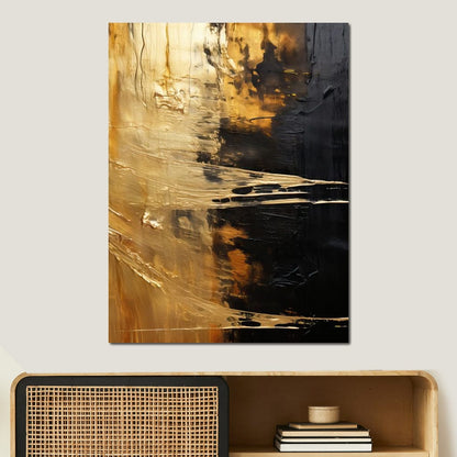 Tranquil Gold Glow Canvas Wall Art