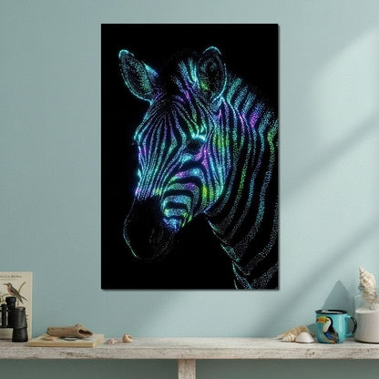 Cosmic Zebra Canvas Wall Art