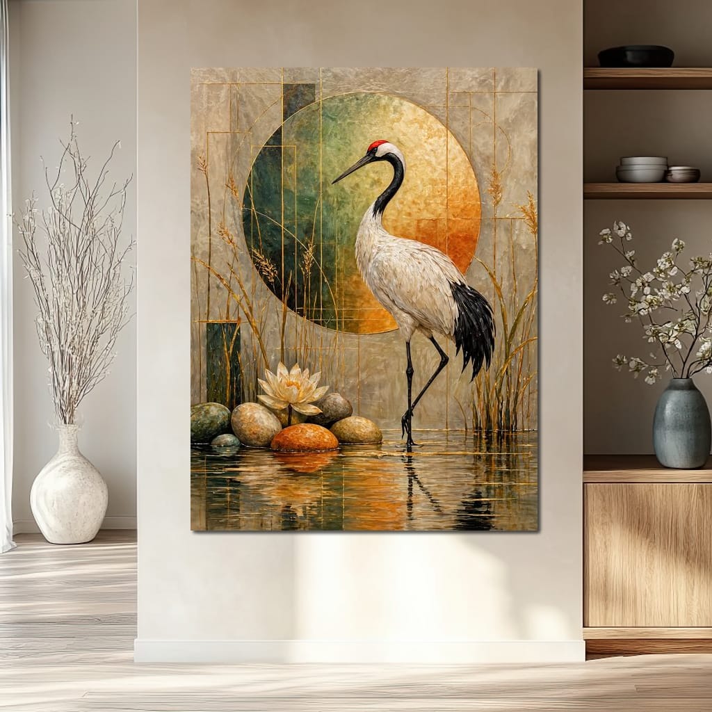 Harmony in Feather and Form Canvas Wall Art