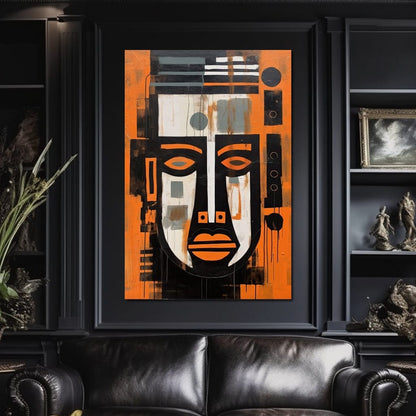 Tribal Mask Canvas Wall Art