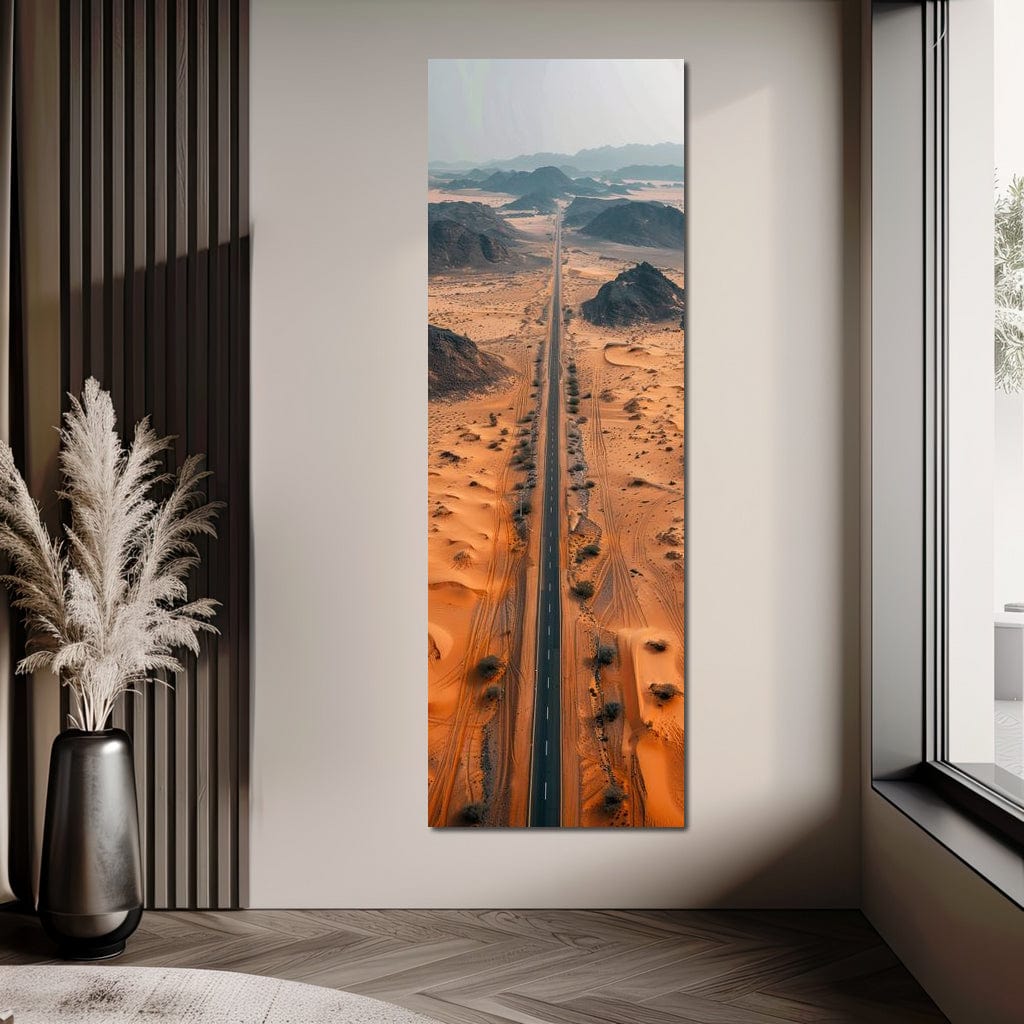 Desert Highway Serenity Canvas Wall Art