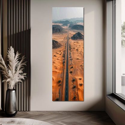 Desert Highway Serenity Canvas Wall Art