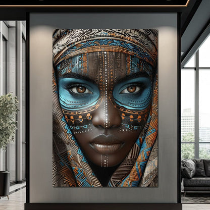 Tribal Beauty Unveiled Canvas Wall Art