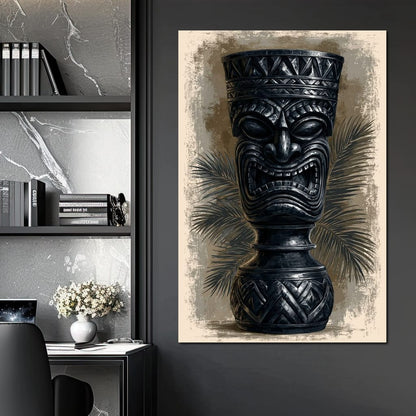 Ancient Totem Of The Island Spirit Canvas Wall Art