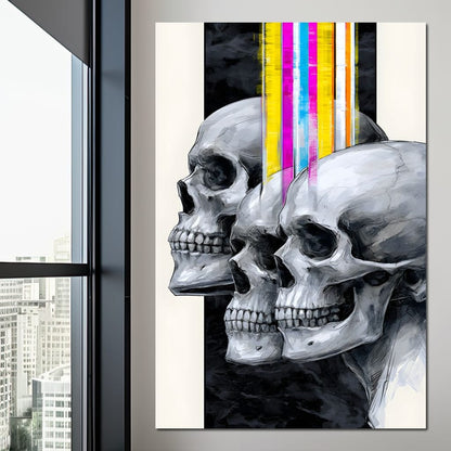 Trilogy of Modern Mortality Canvas Wall Art