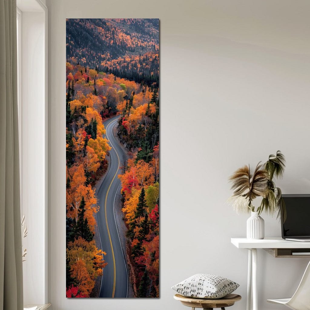 Autumn Road Canvas Wall Art