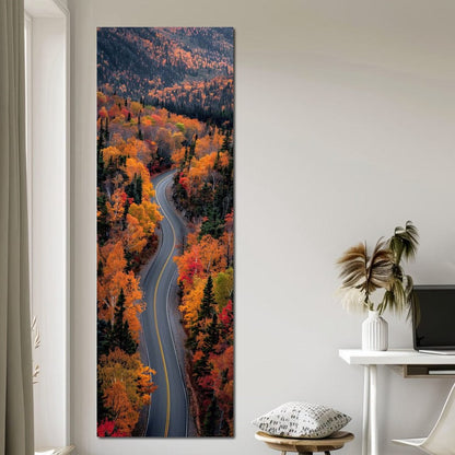 Autumn Road Canvas Wall Art