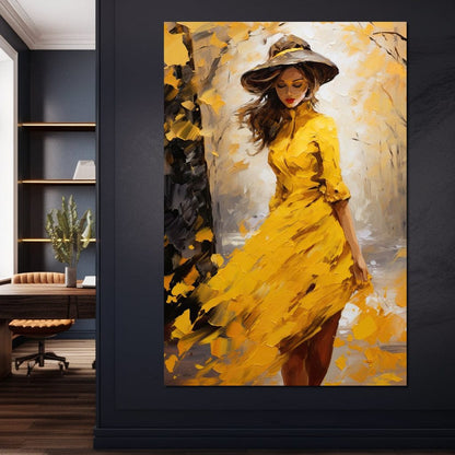 Elegance in Shades of Gold Canvas Wall Art