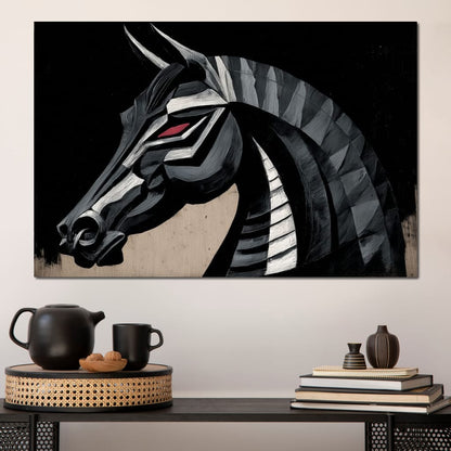 Iron Equine Spirit Descent Canvas Wall Art