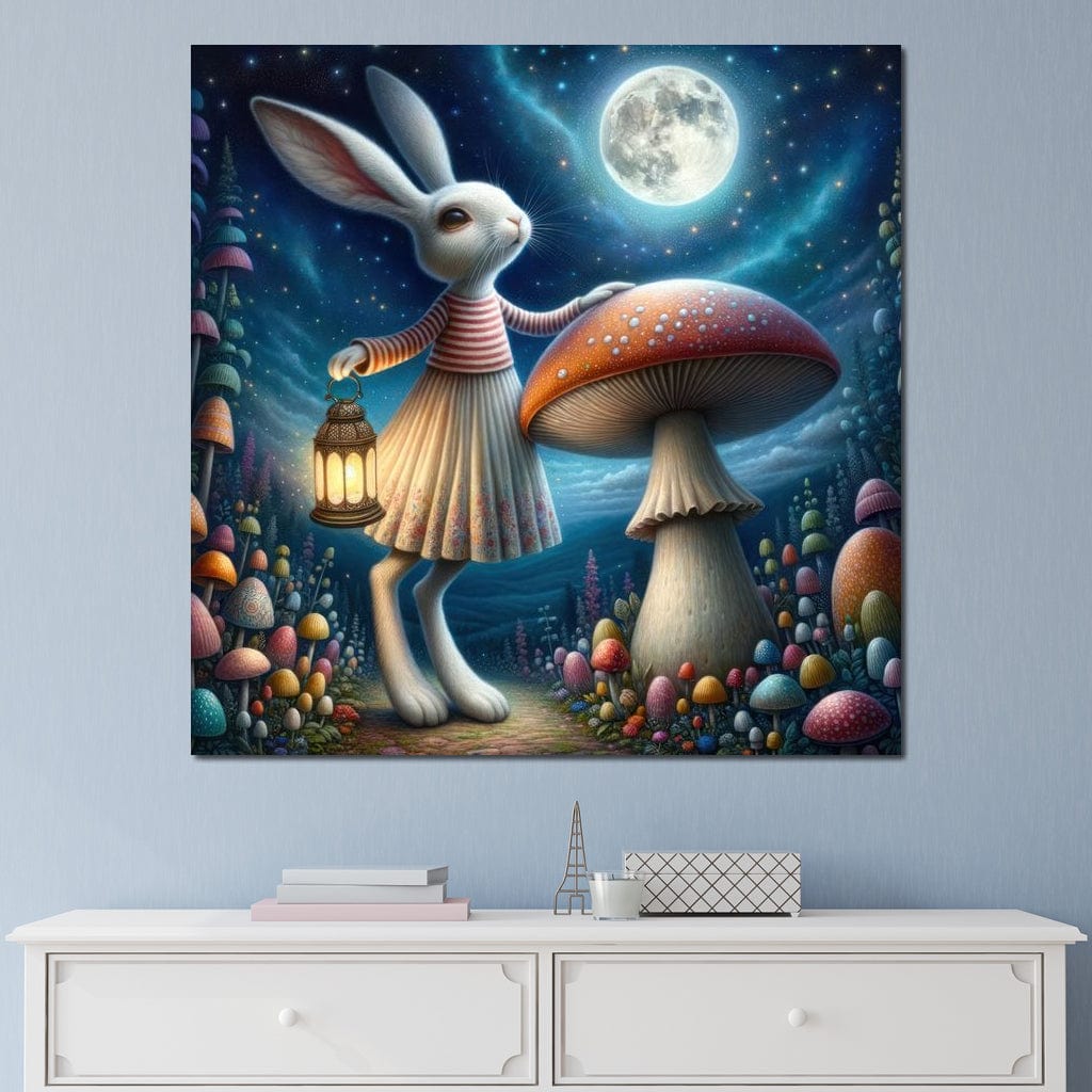 Whimsical Moonlight Meander Canvas Wall Art