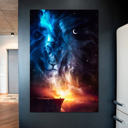 Spirit Animal Totem Lion Canvas Wall Art