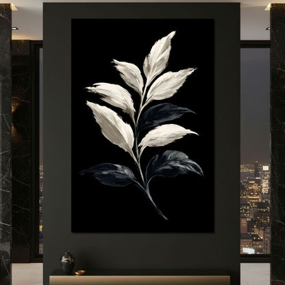 Silent Presence of Pale Leaves Canvas Wall Art