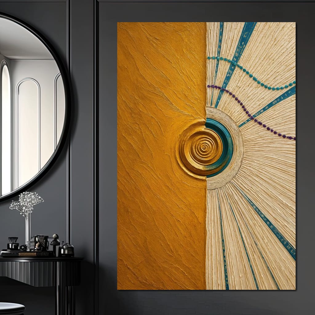 Meditative Sunform Canvas Wall Art
