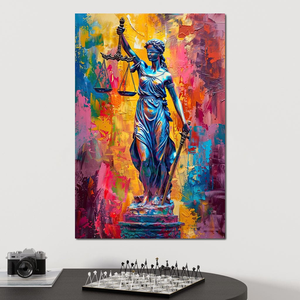 Justice Amongst Colors Reign Canvas Wall Art