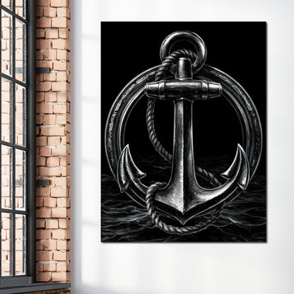 Weight of the Restless Anchor Canvas Wall Art
