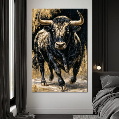 Guardian of the Gilded Plains Canvas Wall Art