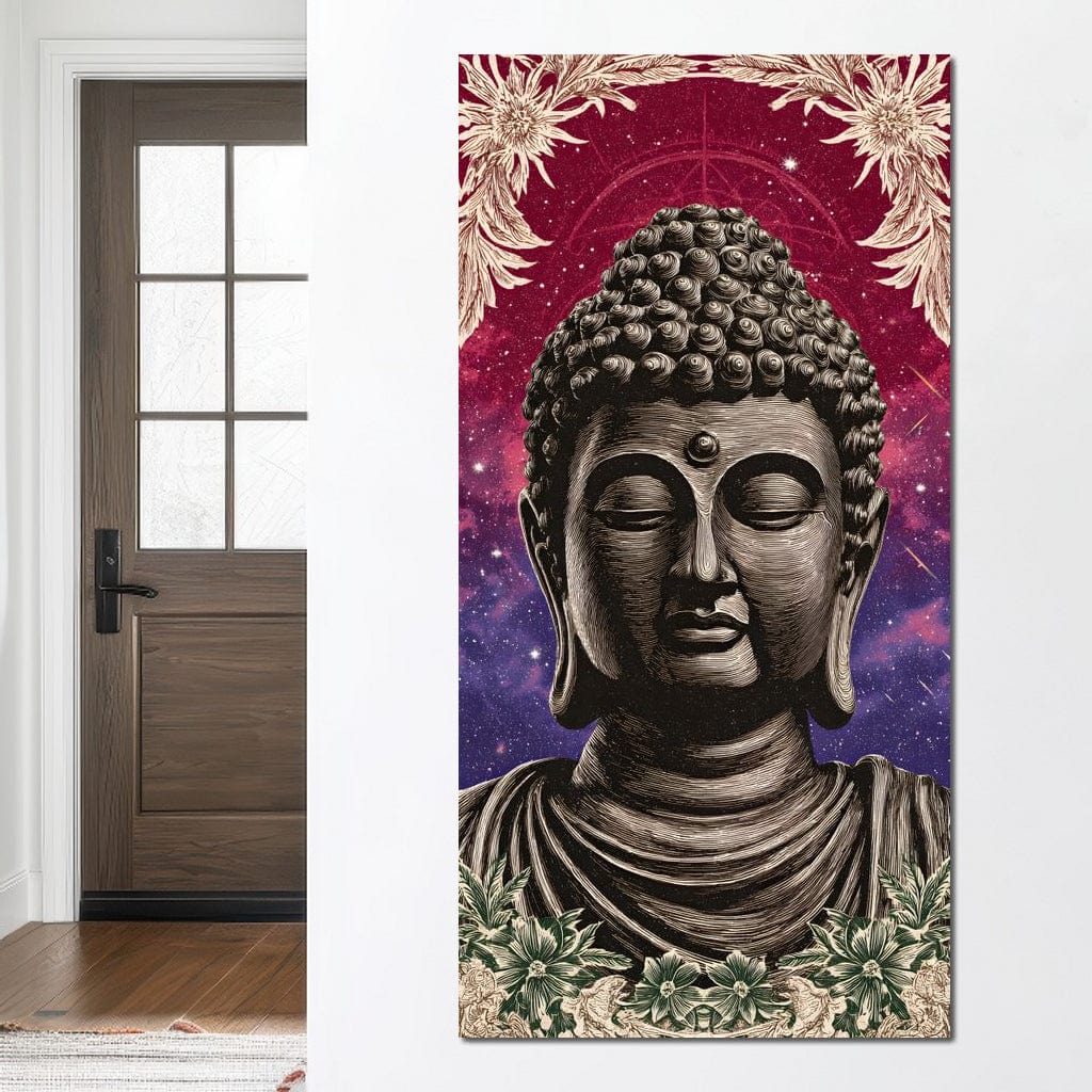 Celestial Buddha Tranquil Flow Canvas Wall Art