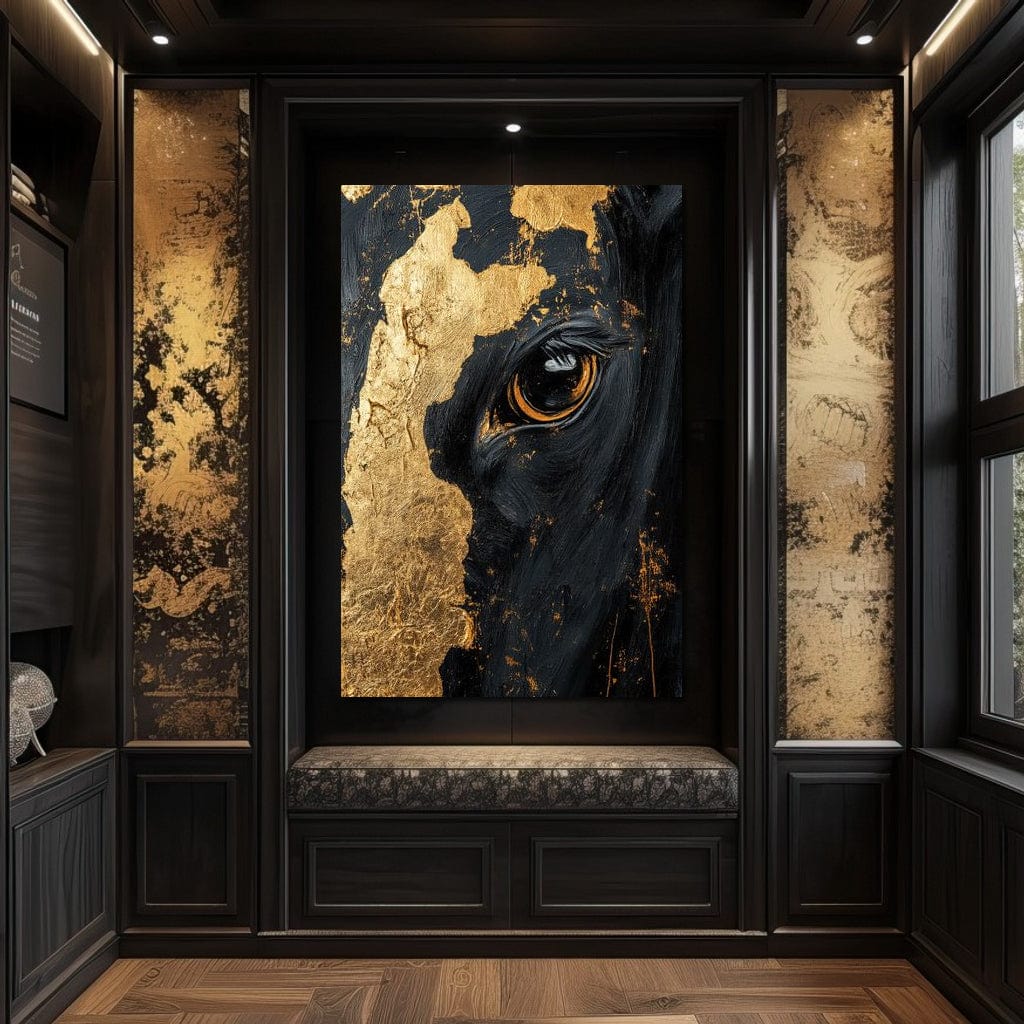 Gilded Bovine Canvas Wall Art