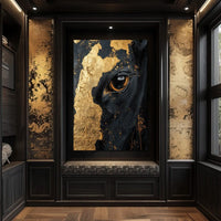 Gilded Bovine Canvas Wall Art