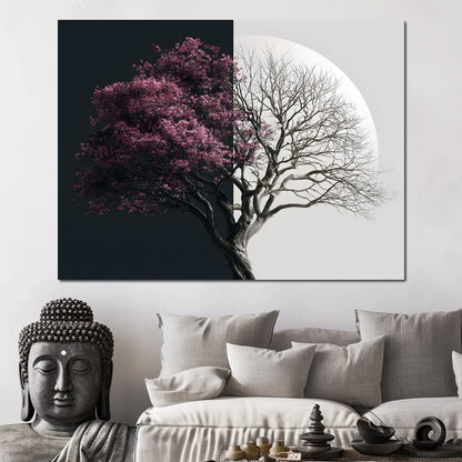 Duality of a Shared Season Canvas Wall Art