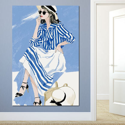 Clear Blue Sky Vacation Canvas Wall Art