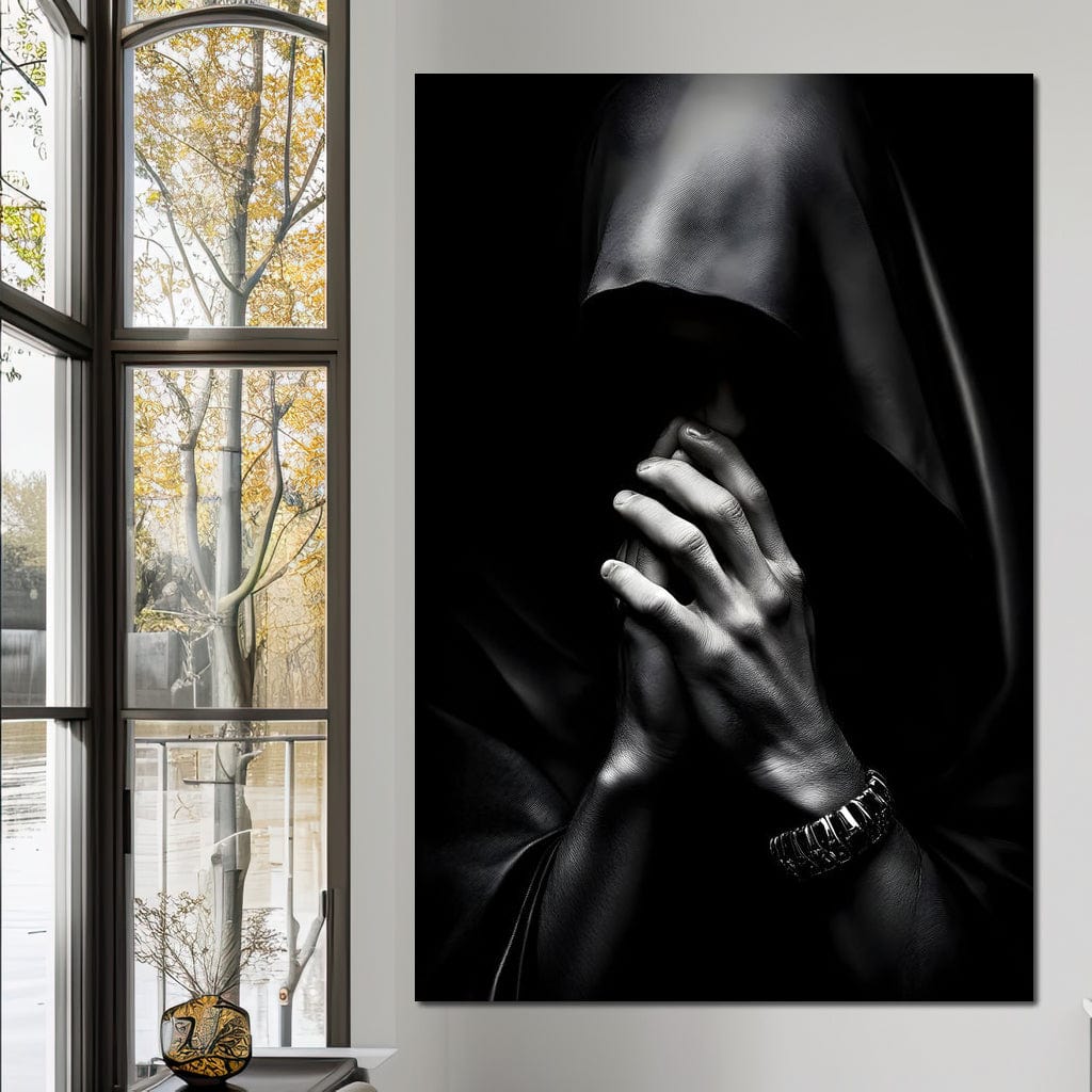 Shadowed Contemplation Canvas Wall Art