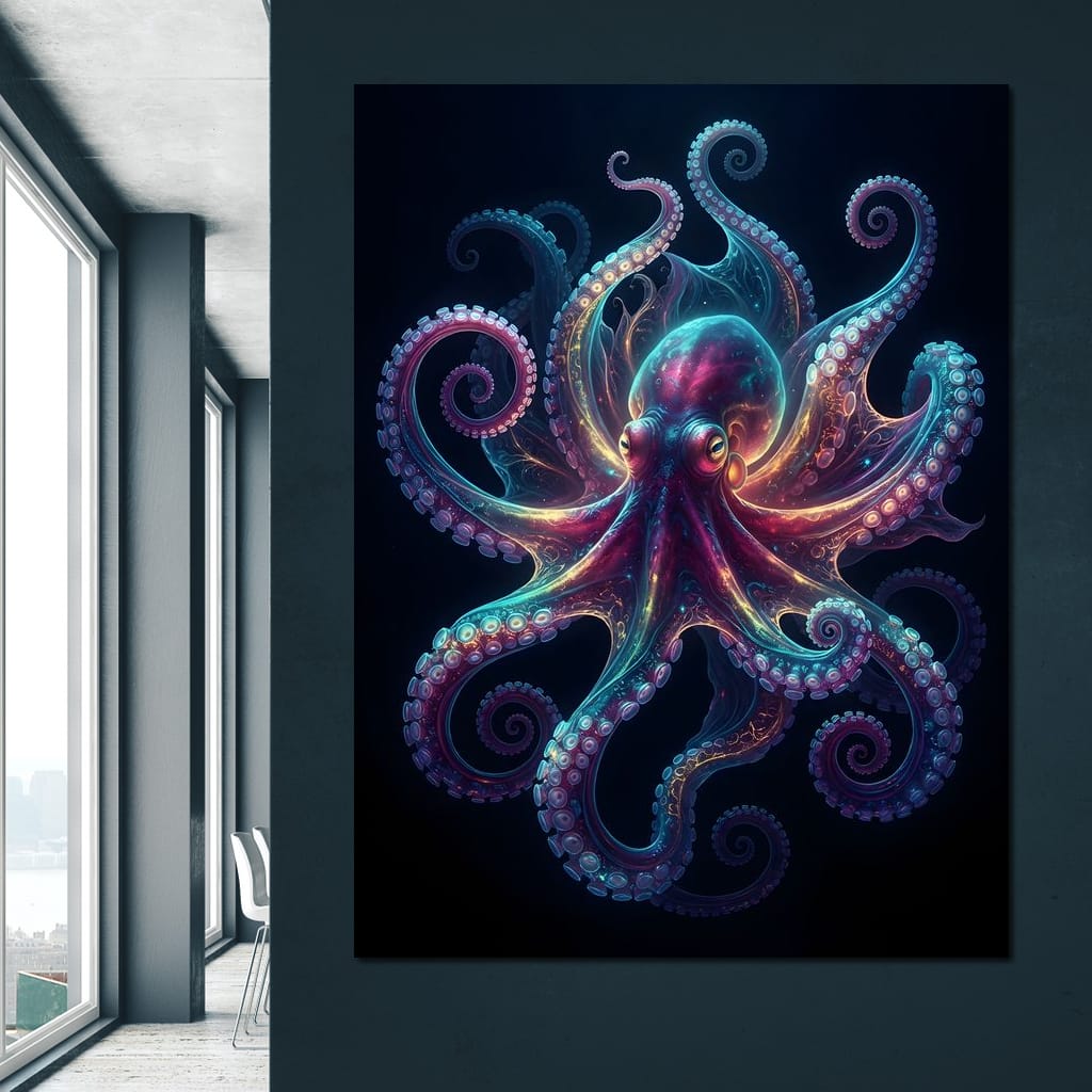 Radiant Rhythms of the Deep Sea Canvas Wall Art