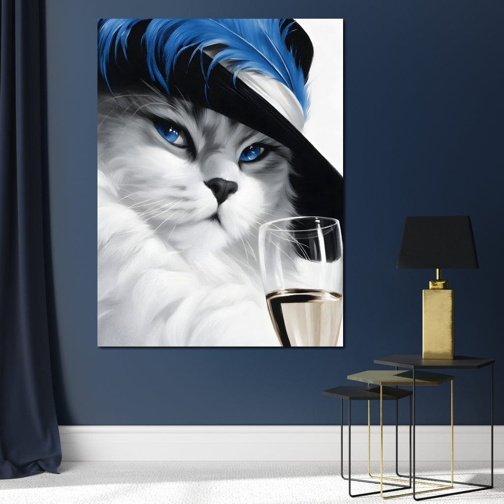 Glamour Feline Elegance Canvas Wall Art