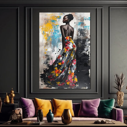Urban Elegance Amidst Ruins Canvas Wall Art