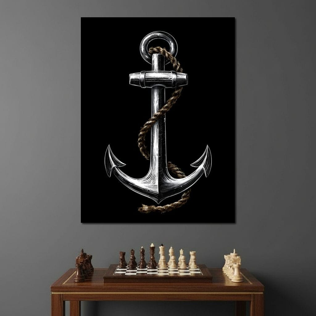 Heavy Iron Anchor Canvas Wall Art