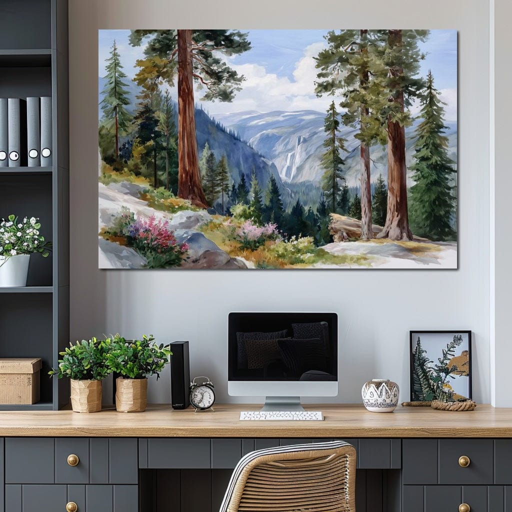 Sierra Falls Pine Vista Trail Canvas Wall Art